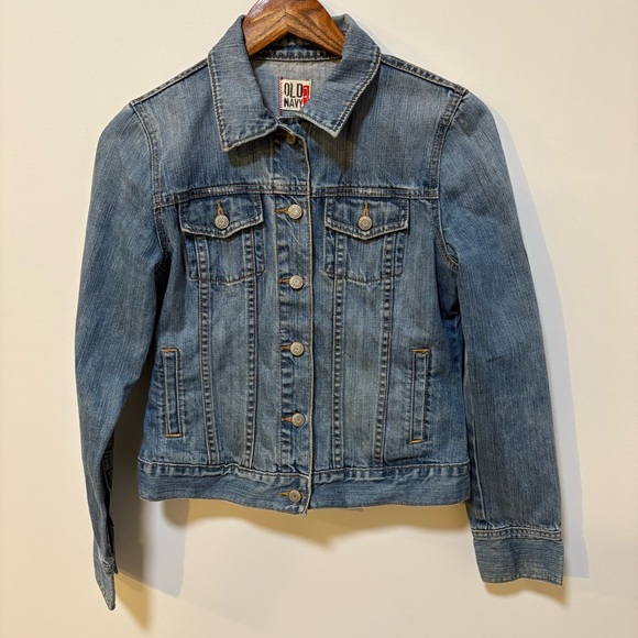 Old Navy Jackets & Blazers - Y2K Fitted Denim Jacket 100% Cotton Cropped Jean Jacket Women’s Small